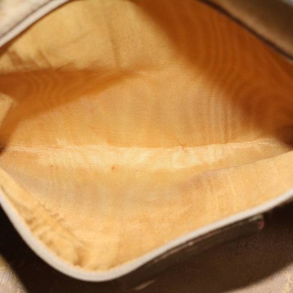 GUCCI GG Canvas Web Sherry Line Boston Bag PVC Leather Beige Green Auth yk7856 - Picture 11 of 16